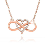Infinite Heart Rose Gold Pendants